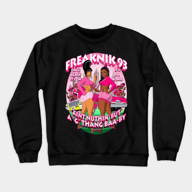 Freaknik 1993 G Thang Pink Colorway Crewneck Sweatshirt by Epps Art